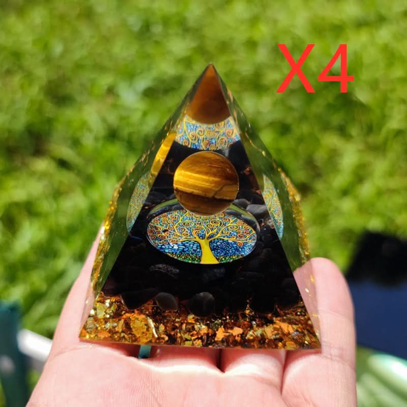 Pyramid Decoration Natural Crystal Gravel Energy Tower - M & M Global