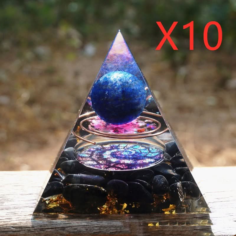 Pyramid Decoration Natural Crystal Gravel Energy Tower - M & M Global