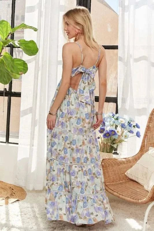 ADORA Bow Back Floral Cami Dress - M & M Global