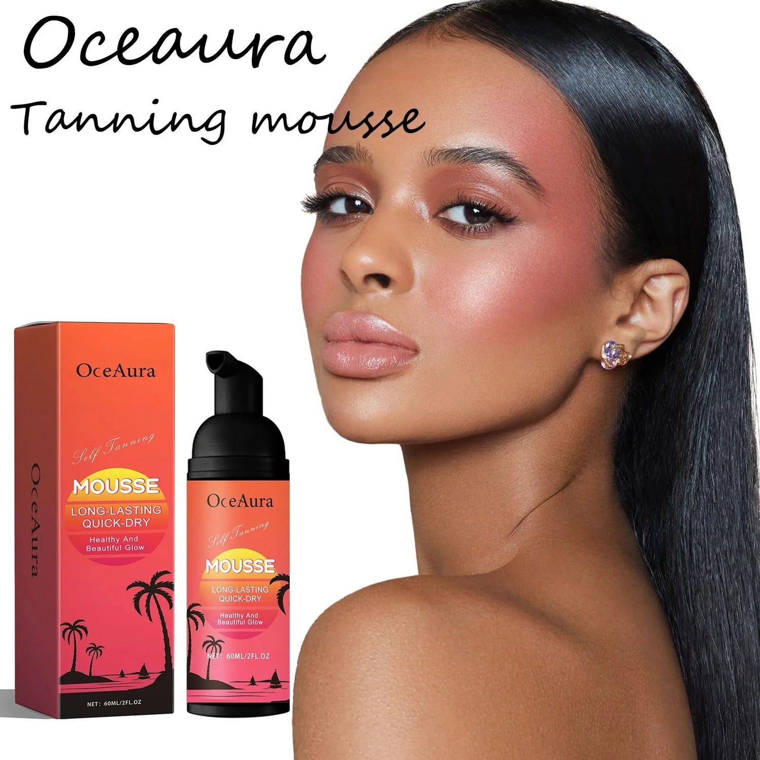 Oceaura Sunless Tanning Lotion Repair Sun Damaged Bronzer Skin Moisturizing Improve Luster Smoothing Natural Tanning Mousse - M & M Global