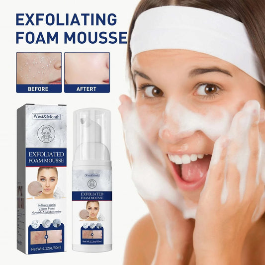 60ml Exfoliating Mousse Purifying Pores Temperate Clean Oil Control Exfoliator Blackhead Dead Skin Convenient Cleansing Foam - M & M Global