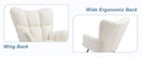 JHK Teddy Fabric Upholstered Glider With High Backrest,Padded Seat, Accent Recliner,Cushion Rocker Armchair,Bedroom Furniture