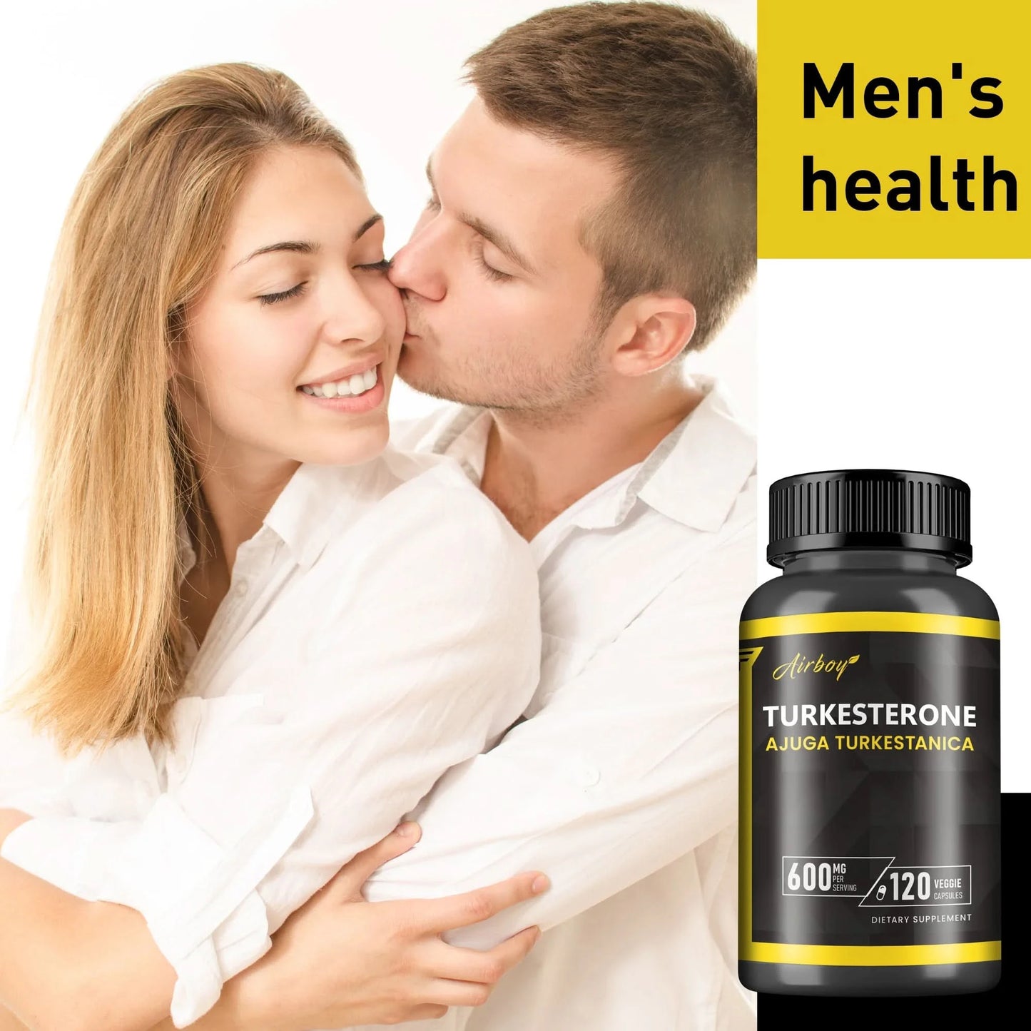 Turkesterone Supplement - Improves Male Performance, Endurance, Motivation, Focus & Muscle Mass - 120 Capsules - M & M Global