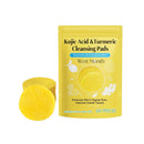 West&Month 60pcs Kojic Acid Turmeric Exfoliating Cleansing Pads Glow Facial Wash Remove Dead Skin Acne Melanin Hydrate Face Pads - M & M Global