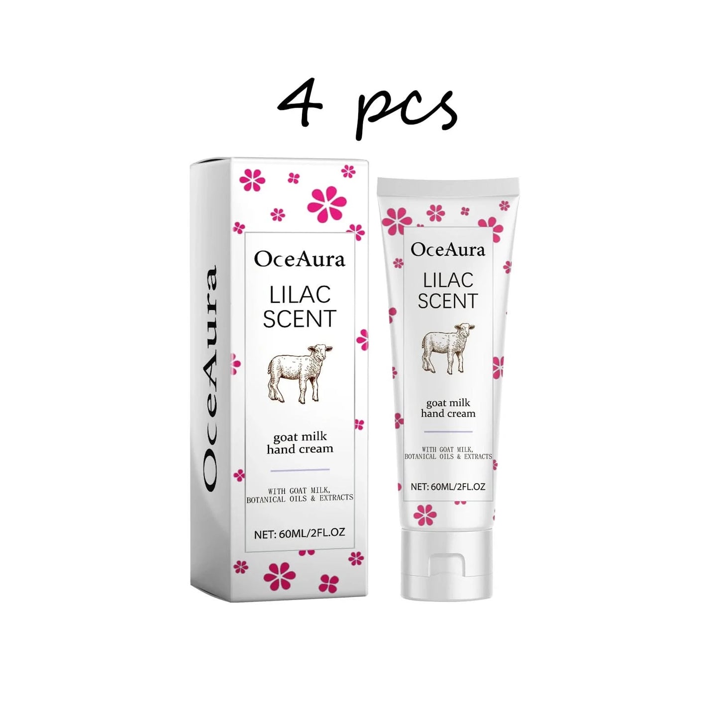 Oceaura Lilac Scent Hand Cream Anti Cracking Improve Rough Skin Prevent Dryness Refreshing Non-sticky Goat Milk Hand Care Cream - M & M Global