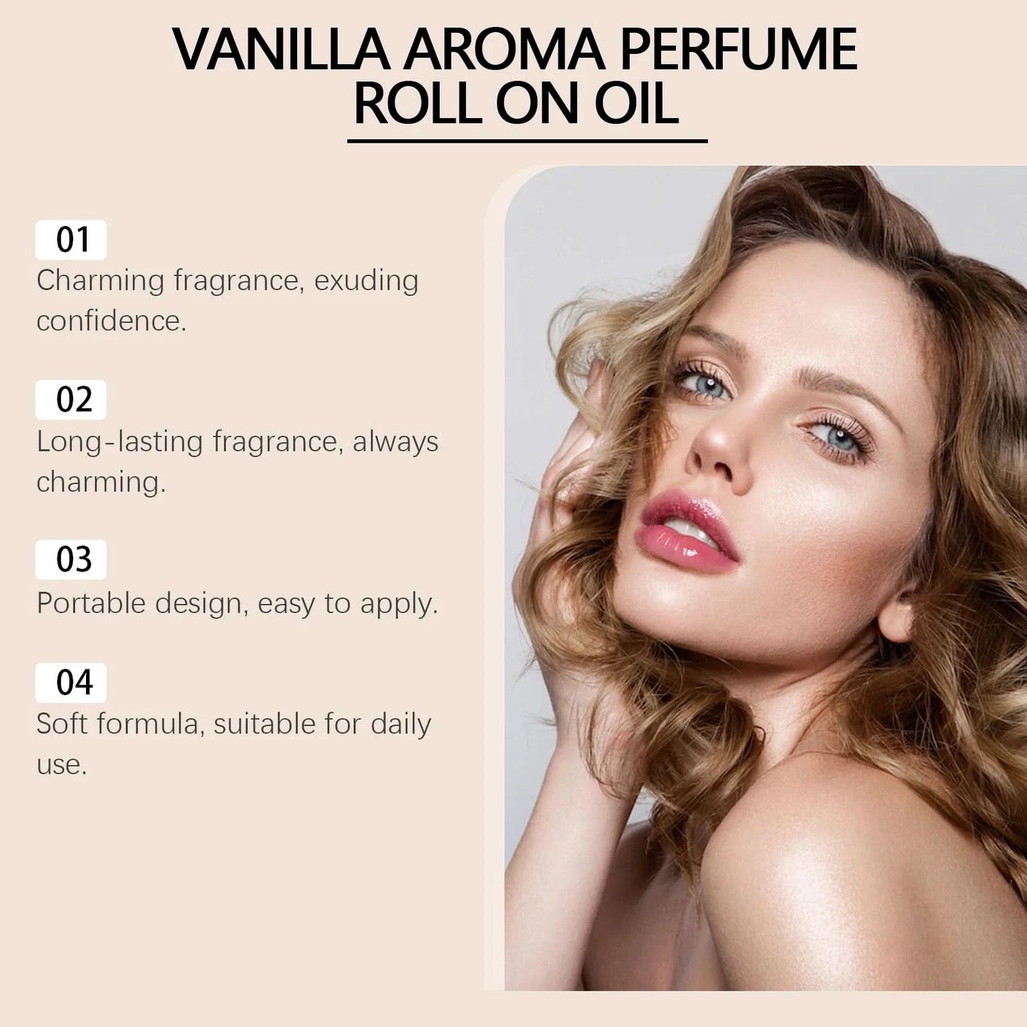 Roxelis 30ml Orange Vanilla Perfume Roller Ball Pheromone Long Lasting Fragrance Aromatherapy Skin Flirting Deodorant Perfume - M & M Global