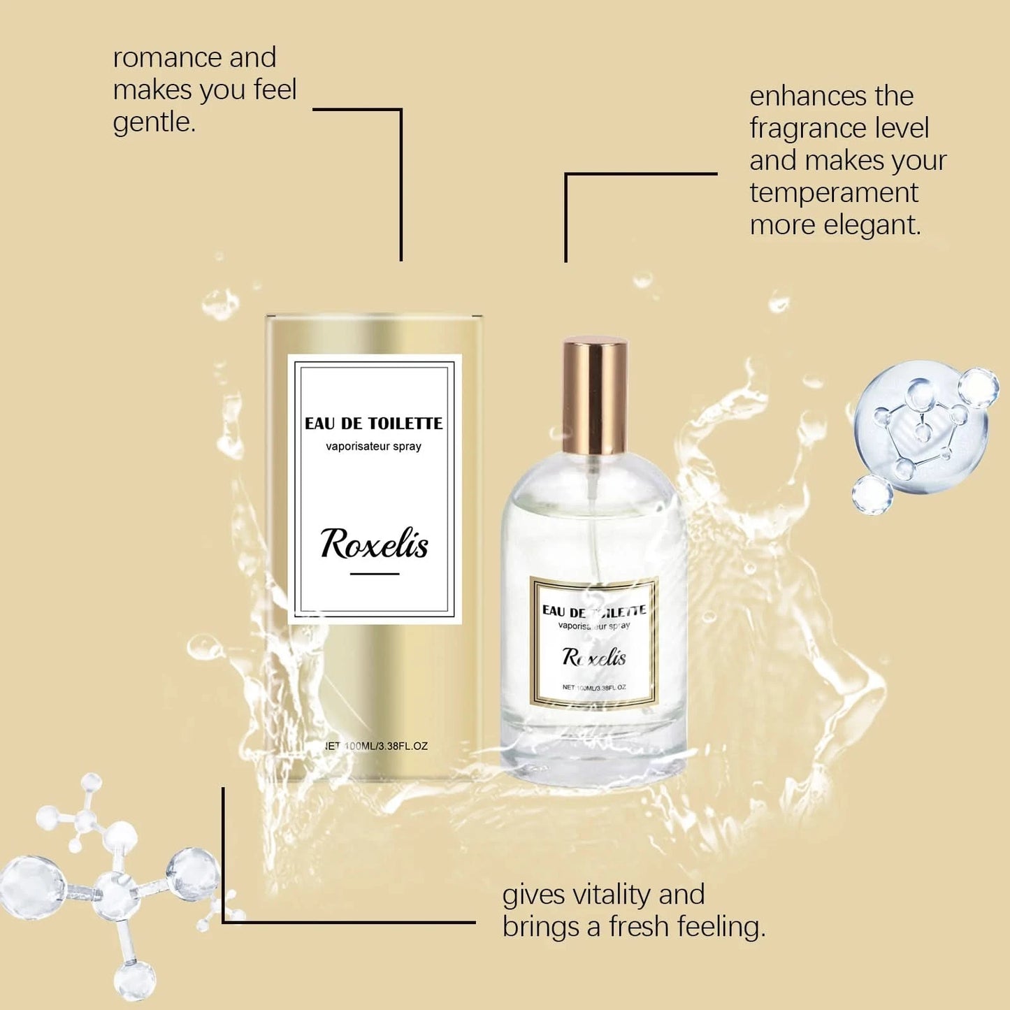 Roxelis 100ml Cologne Charming Perfume Woman Fragrance Lasting Freshing Body Romantic Lady Pheromone Scent Dating Flirt Perfume - M & M Global