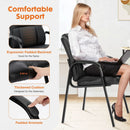 JHK Leather Waiting Room Chairs No Wheels,Guest Chair with Padded Arm Office Guest Chair Conference Room Lobby Table