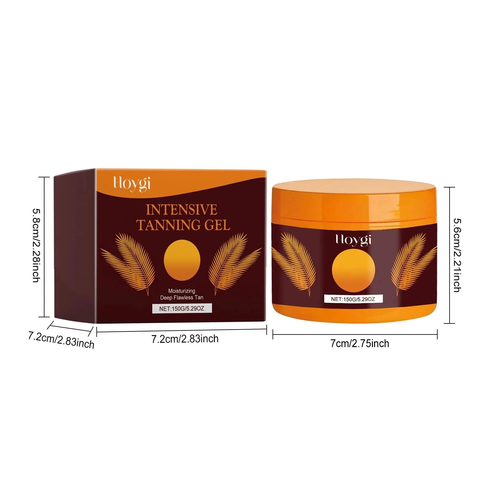 Hoygi 150g Sunless Tanning Gel Self Tanner Face Body Natural Tanning Accelerator Bronzer Moisturizing Sunbed Self Fake Tan Gel - M & M Global