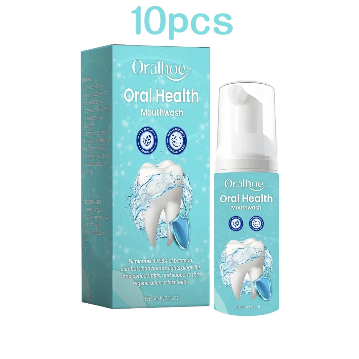 Oralhoe 60ml Teeth Cleaning Mousse Foam Toothpaste Remove Yellow Stain Oral Health Fresh Breath Brighten Whitening Teeth Mousse - M & M Global