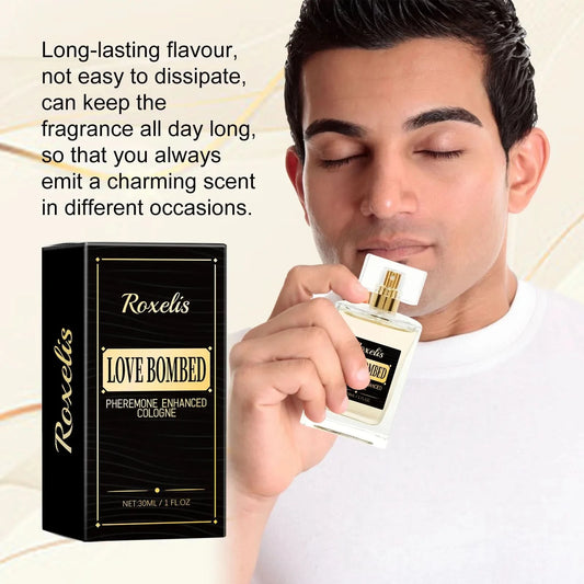 Roxelis 30ml Man Pheromone Cologne Perfume Dating Attract Flirting Long Lasting Scent Gentlemen Charm Body Fresh Perfume Spray - M & M Global