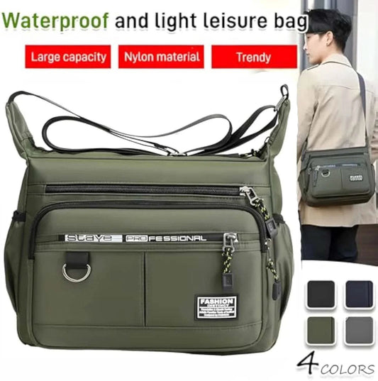 Design Oxford Shoulder Bag Large Capacity Men's Casual Multi-layer Pocket Fashion Single Shoulder Crossbody Luxury Messenger Bag - M & M Global