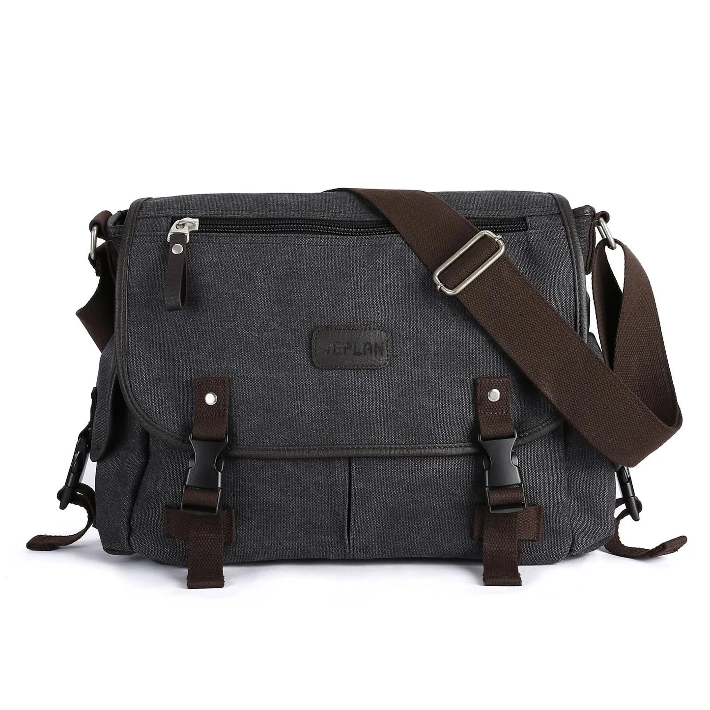 Messenger Bag for Men Retro Canvas Satchel Casual Briefcases Laptop Bag Fit 13Inch,Water Resistant Crossbody College Satchel Bag - M & M Global