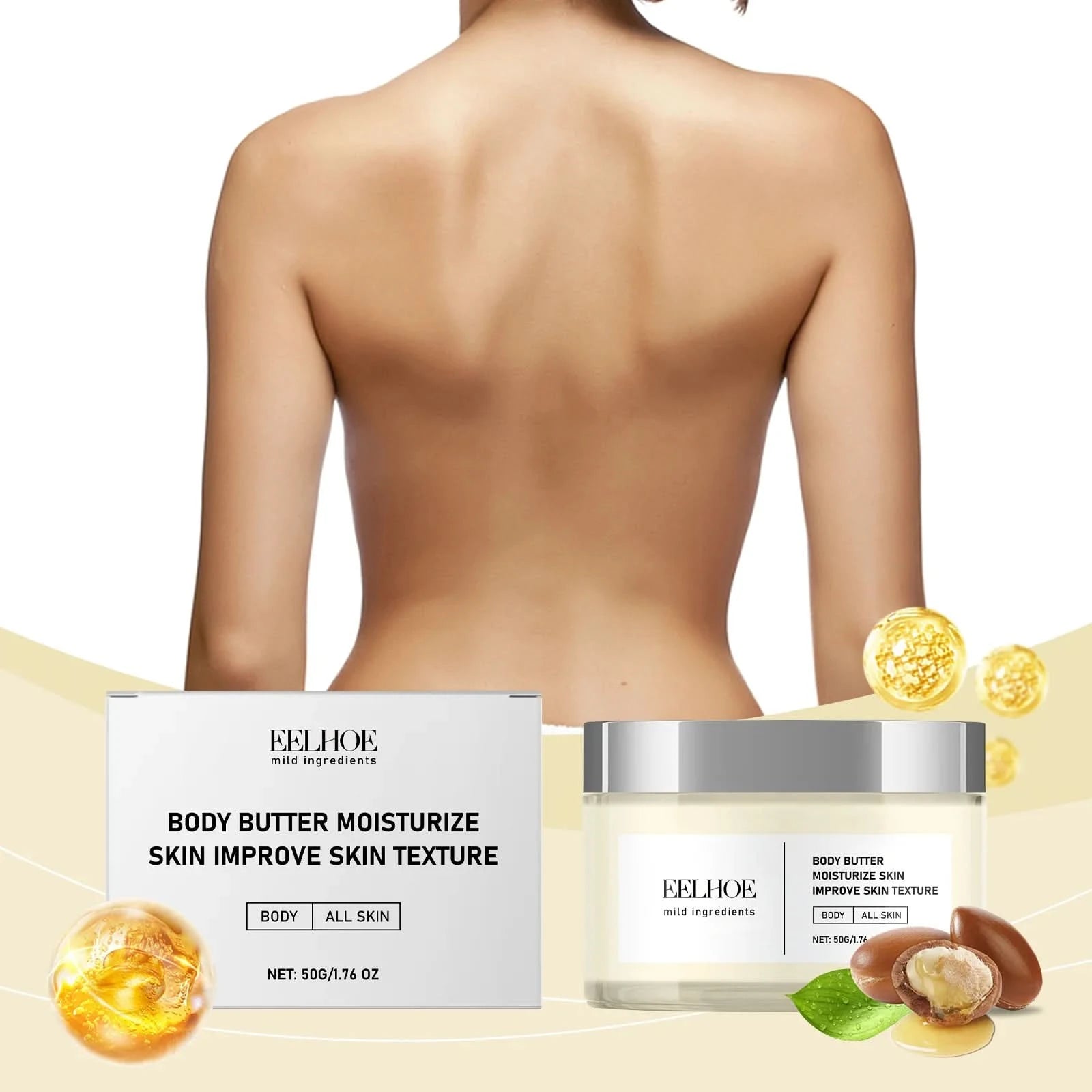 EELHOE Hyaluronic Acid Body Skin Tightening Cream Body Moisturizer Skin Firming Rejuvenation Collagen Brightener Cream for Body - M & M Global