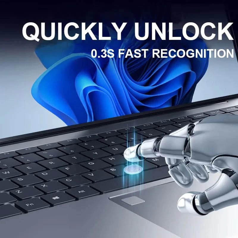 15.6 inch Portable i7 Laptop Fingerprint Unlock Notebook 16GB 1TB Windows 11 Gaming Laptops Computer Intel i7-8500Y Notebook PC