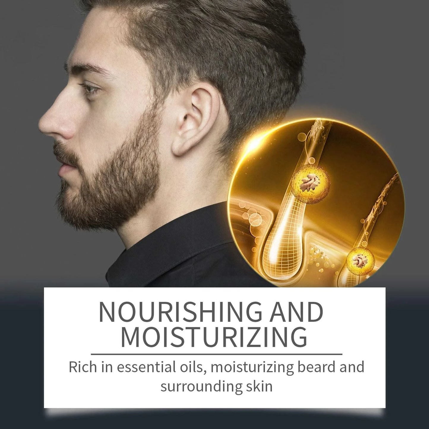 East Moon Men Beard Care Set for Cleaning Strengthen Nourishing Beard Promote Beard Growth Moisturizing Men Whisker Care Set - M & M Global