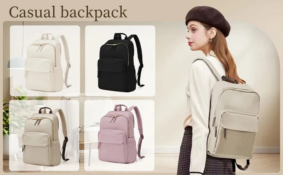 New Simple Large Capacity Backpack Women Travel Business Teacher Backpack Laptop Shoulder Bag Girl School Student Backpack Purse - M & M Global