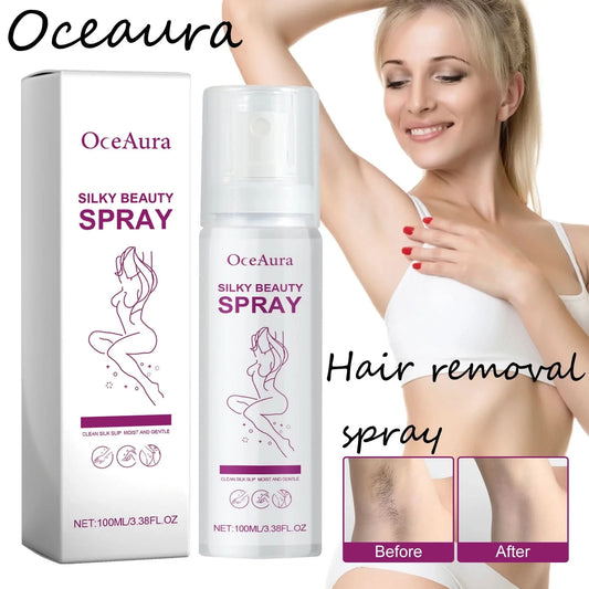 Oceaura Hair Removal Spray Painless Quick Smoothing Skin Silky Beauty Body Delay Growth Hair Removal Mist for Armpit Leg Bikini - M & M Global