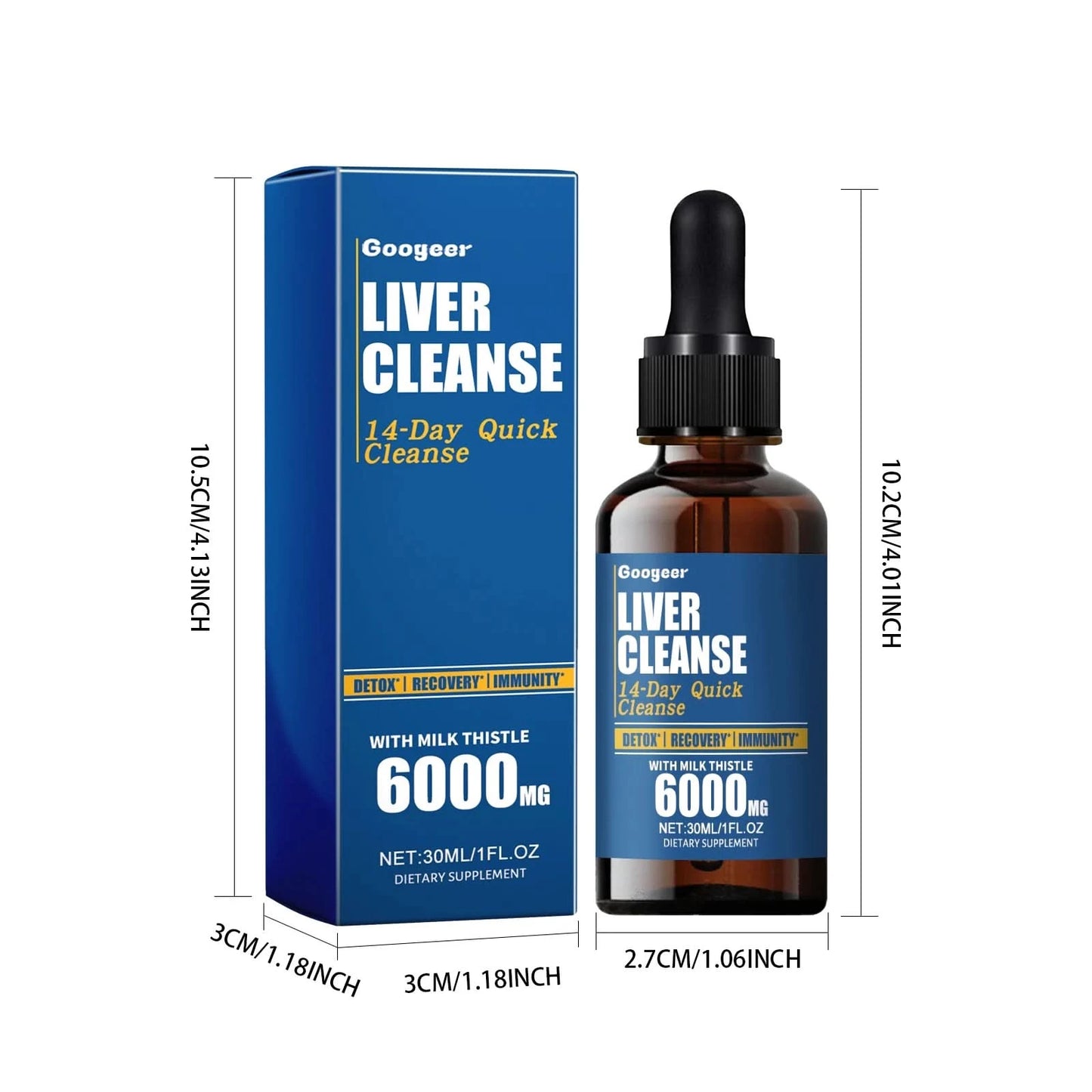 Googeer 30ml Dietary Supplement Drops Support Immunity Relieve Fatigue Stress Relaxing Body Liver Healthy Care Oral Drops - M & M Global