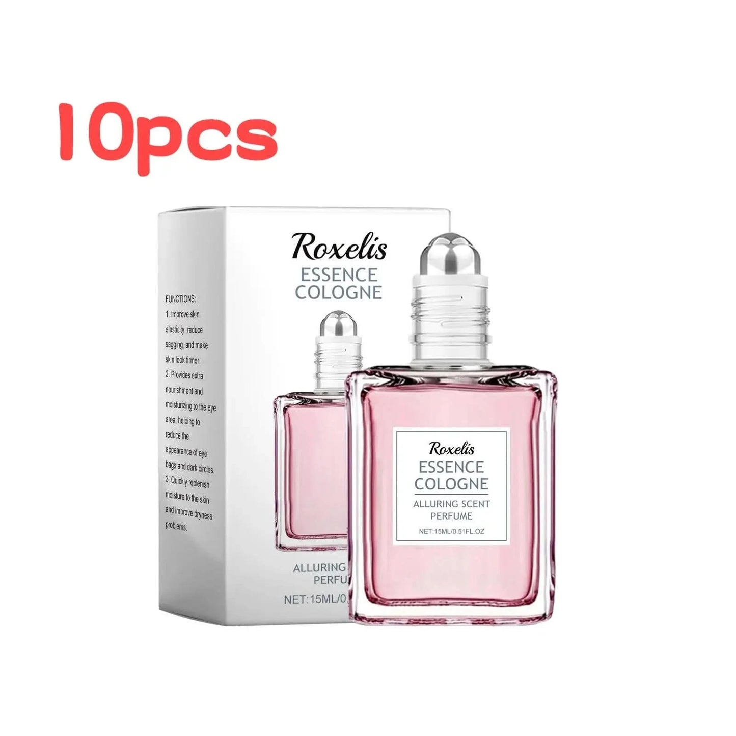 Roxelis 15ml Pink Rose Floral Scent Perfume Pheromones Roll-On Oil Deodorant Lasting Charming Romantic Attraction Perfume Roller - M & M Global