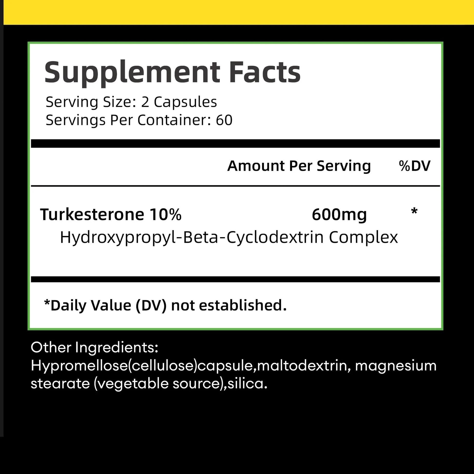 Turkesterone Supplement - Improves Male Performance, Endurance, Motivation, Focus & Muscle Mass - 120 Capsules - M & M Global