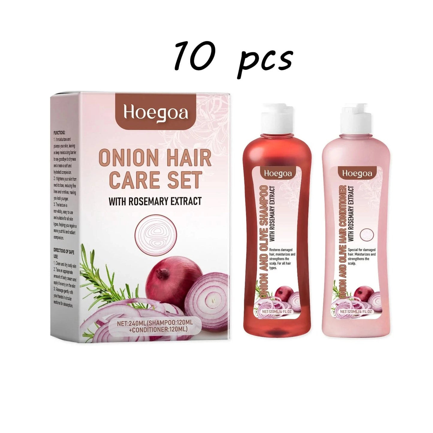 Hoegoa Natural Hair Care Set Nourishing Scalp Strengthening Hair Roots Deep Cleaning Dirt Oil Control Smoothing Hair Wash Set - M & M Global