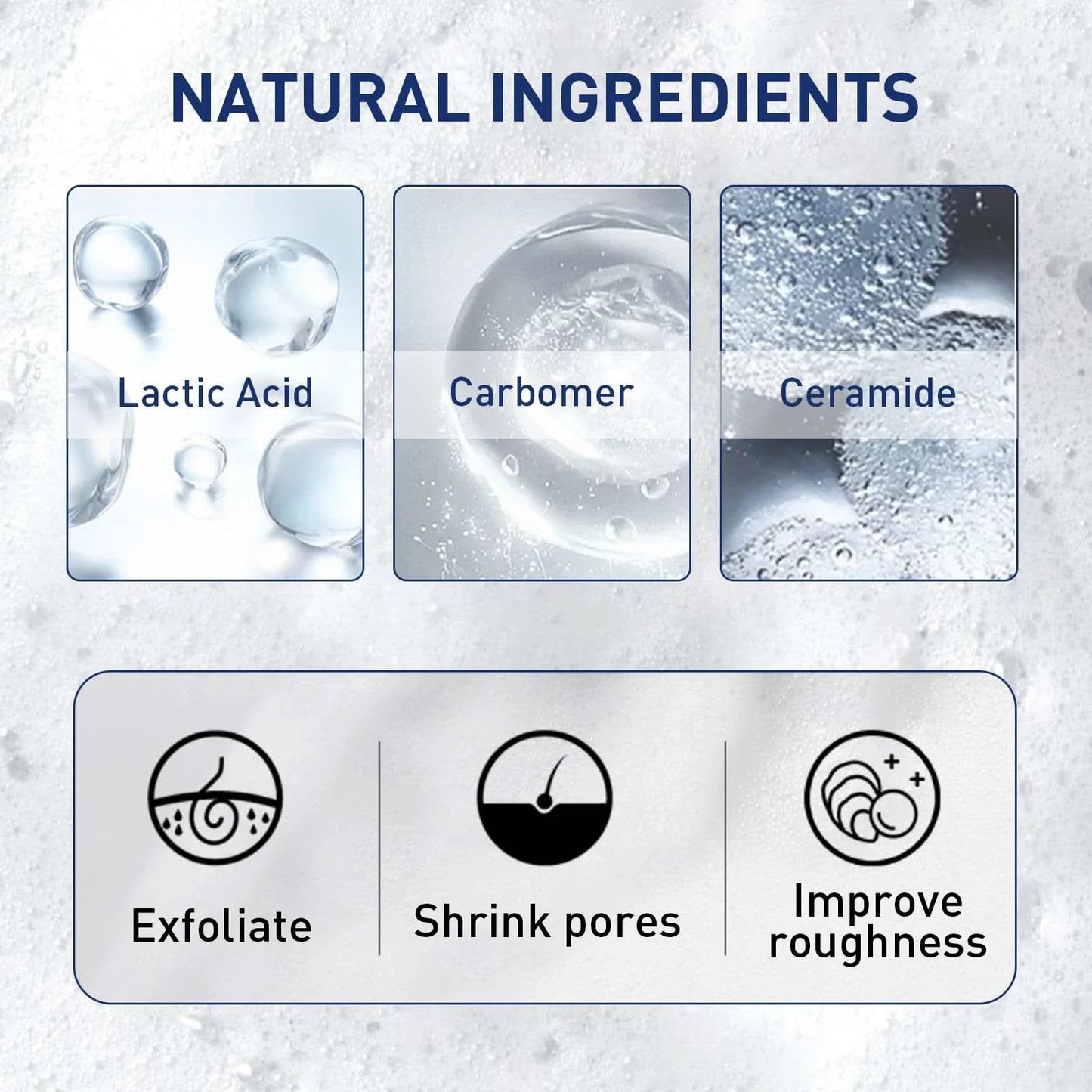 60ml Exfoliating Mousse Purifying Pores Temperate Clean Oil Control Exfoliator Blackhead Dead Skin Convenient Cleansing Foam - M & M Global