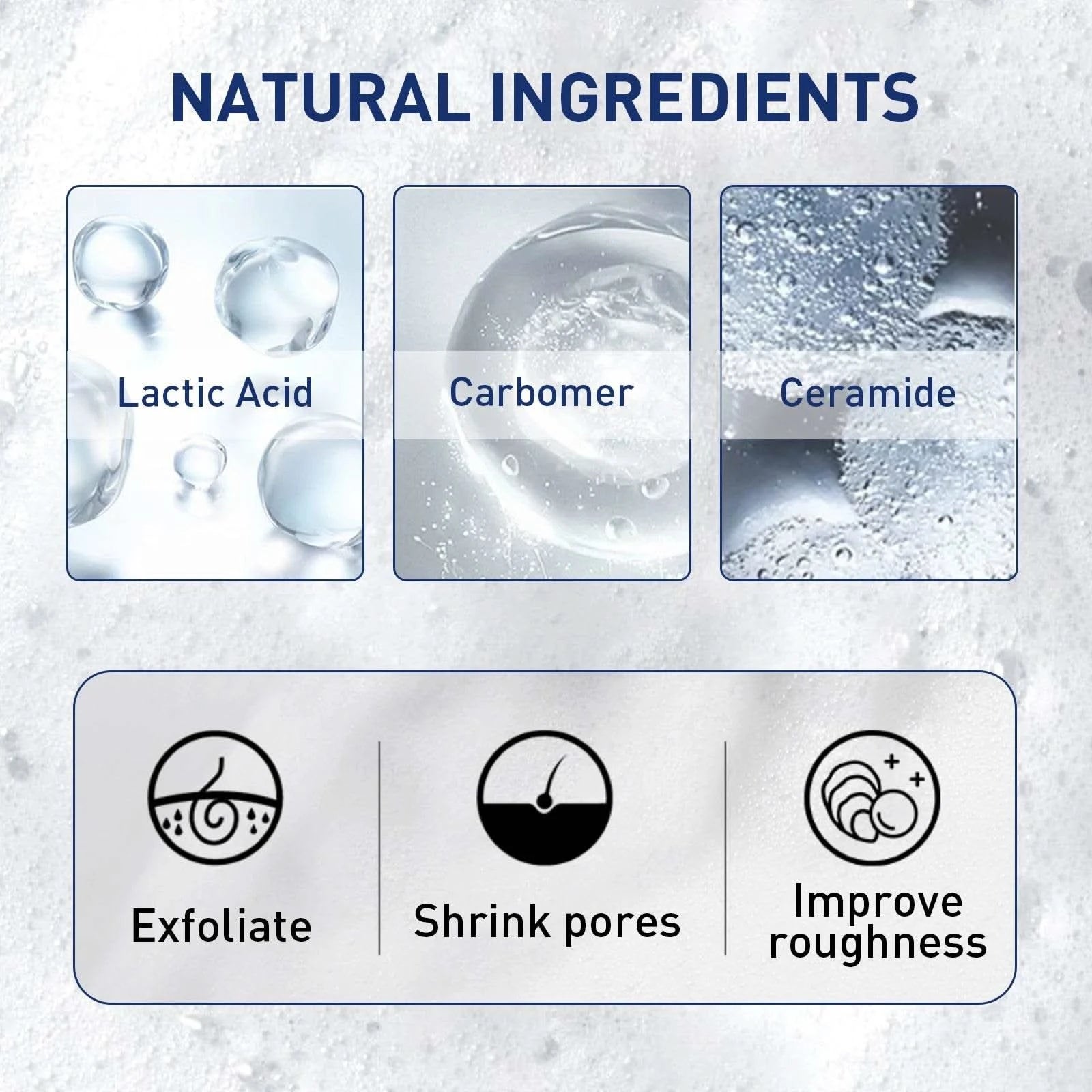 60ml Exfoliating Mousse Purifying Pores Temperate Clean Oil Control Exfoliator Blackhead Dead Skin Convenient Cleansing Foam - M & M Global