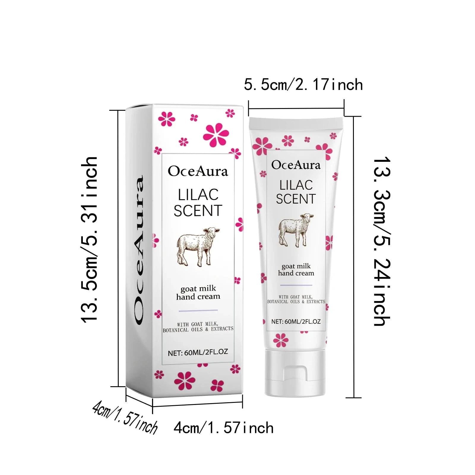 Oceaura Lilac Scent Hand Cream Anti Cracking Improve Rough Skin Prevent Dryness Refreshing Non-sticky Goat Milk Hand Care Cream - M & M Global