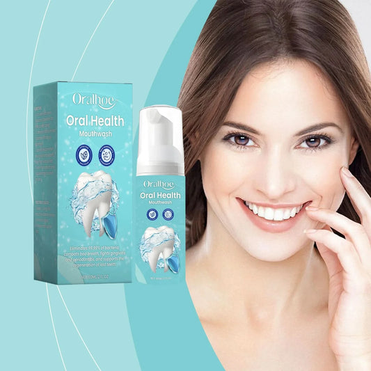 Oralhoe 60ml Teeth Cleaning Mousse Foam Toothpaste Remove Yellow Stain Oral Health Fresh Breath Brighten Whitening Teeth Mousse - M & M Global