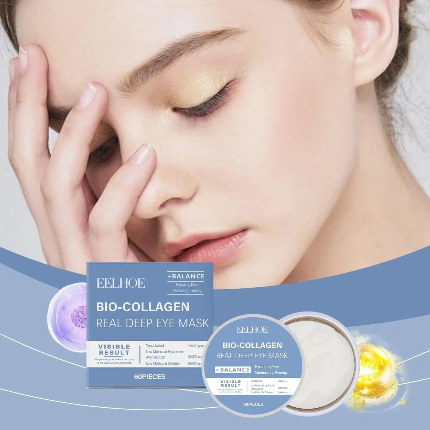 Eelhoe Collagen Eye Mask For Moisturizing And Hydrating The Skin Around The Eyes Moisturizing Patch For Skin Care And Eye Mask - M & M Global