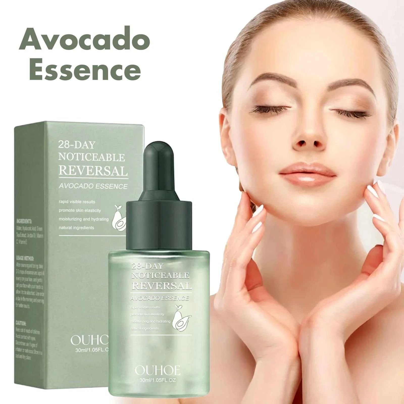 Avocado Essence Softening Moisturizing Hydrating Promote Skin Elasticity Brighten Exfoliate Reduce Clogged Acne Face Care Serum - M & M Global
