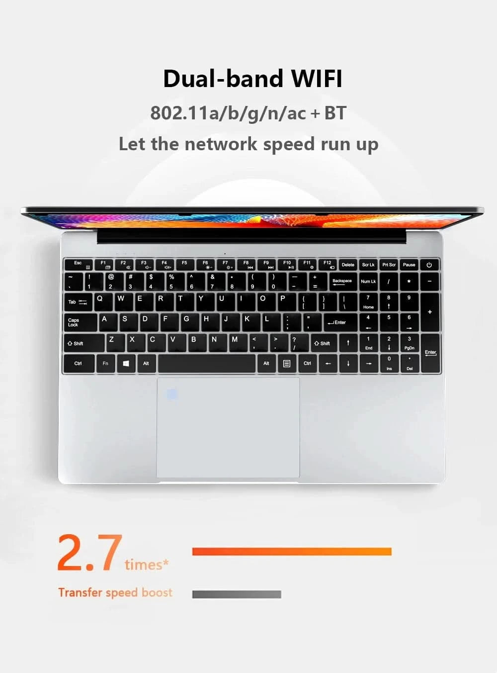 15.6 inch Portable i7 Laptop Fingerprint Unlock Notebook 16GB 1TB Windows 11 Gaming Laptops Computer Intel i7-8500Y Notebook PC