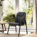 JHK Leather Waiting Room Chairs No Wheels,Guest Chair with Padded Arm Office Guest Chair Conference Room Lobby Table