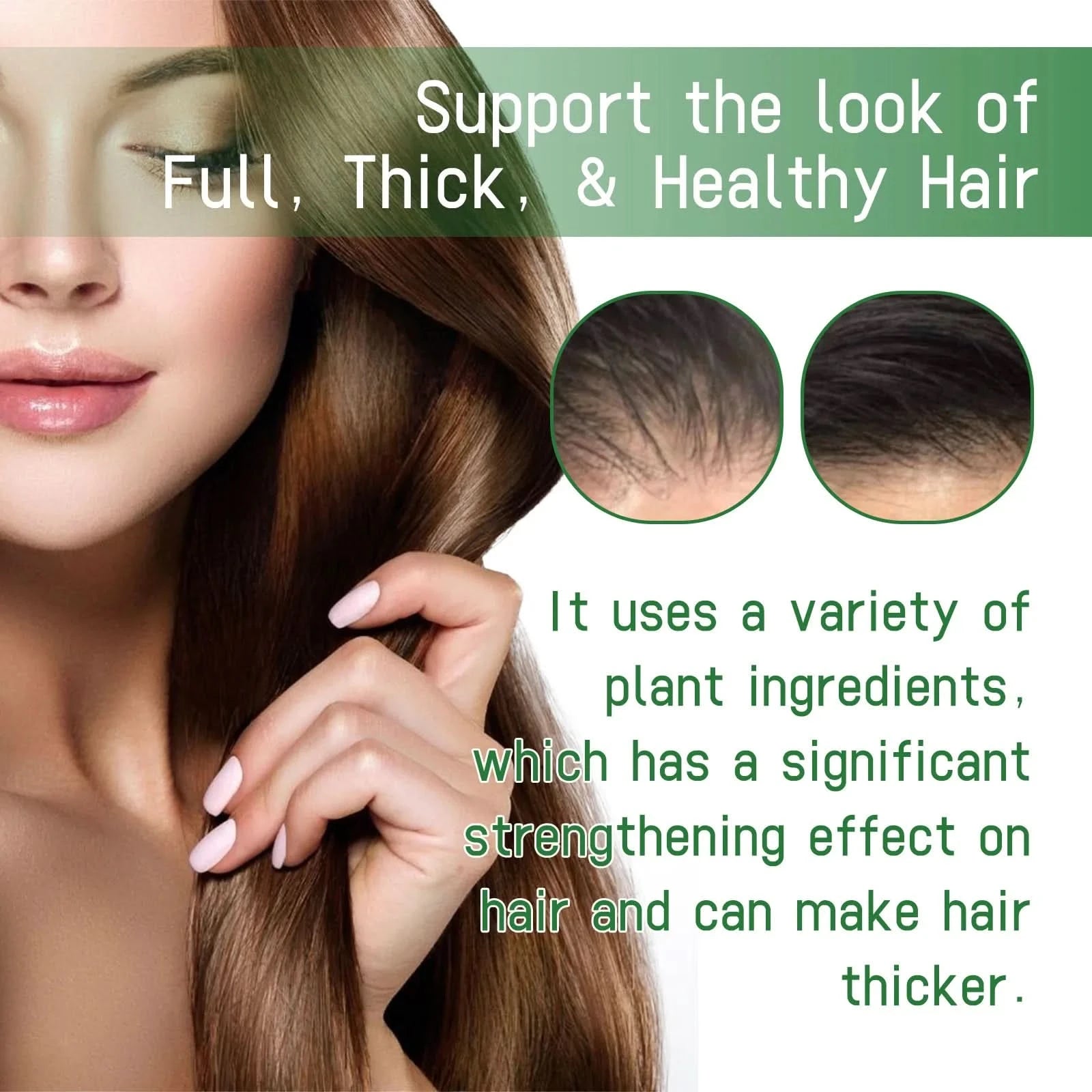 Eelhoe Rosemary Hair Growth Spray Nourish Scalp Treatment Anti Hair Loss Strengthen Repair Split Ends Frizz Smooth Hair Spray - M & M Global