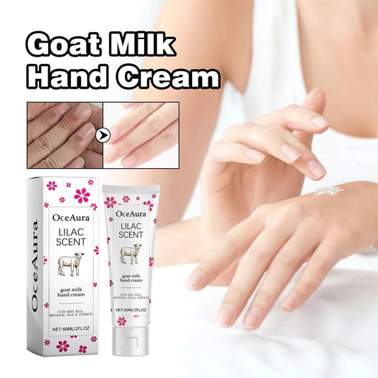 Oceaura Lilac Scent Hand Cream Anti Cracking Improve Rough Skin Prevent Dryness Refreshing Non-sticky Goat Milk Hand Care Cream - M & M Global