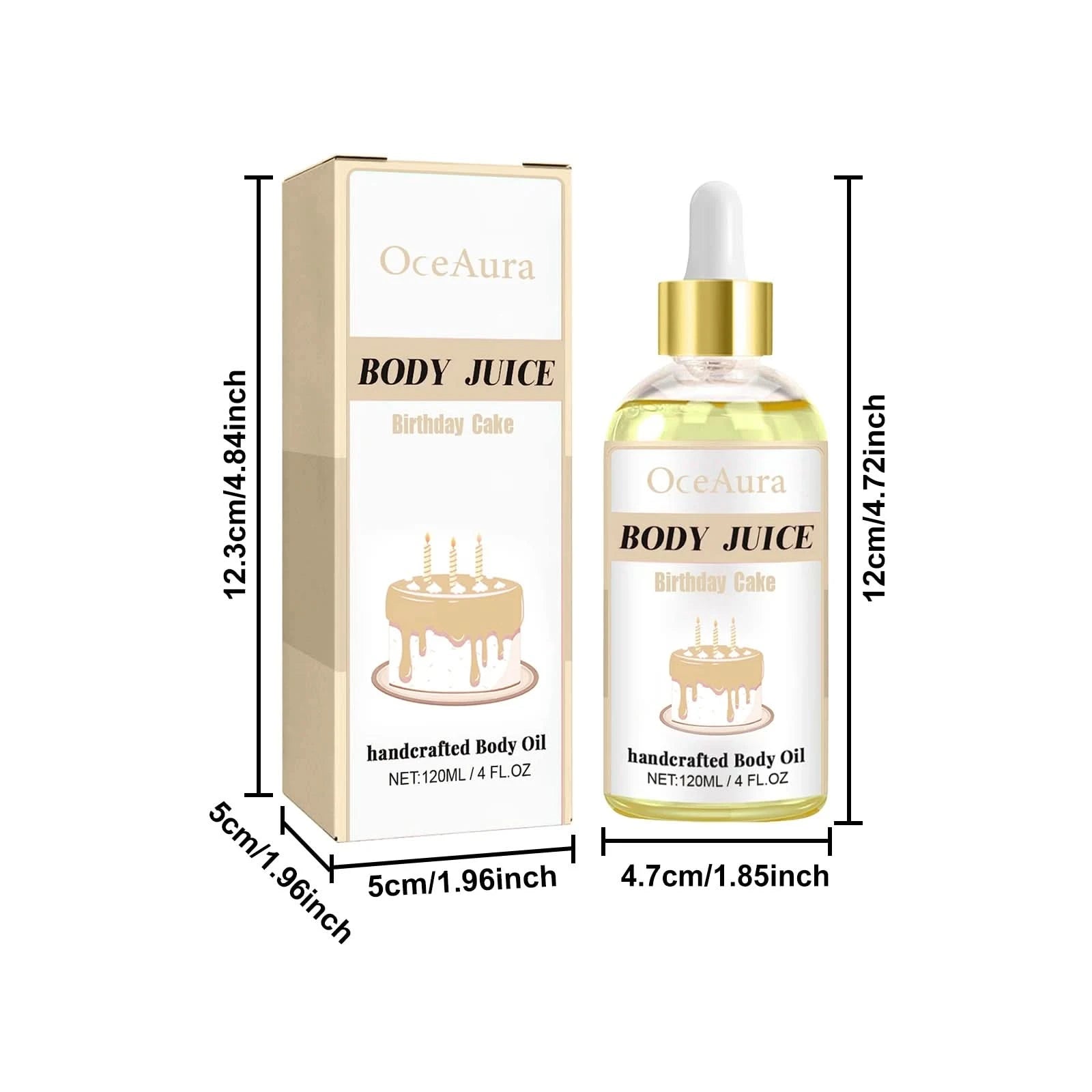 Oceaura Cake Body Oil Relief Soreness Relax Stress and Anxiety Moisturizing Smoothing Improve Elasticity Body Skin Care Oil - M & M Global
