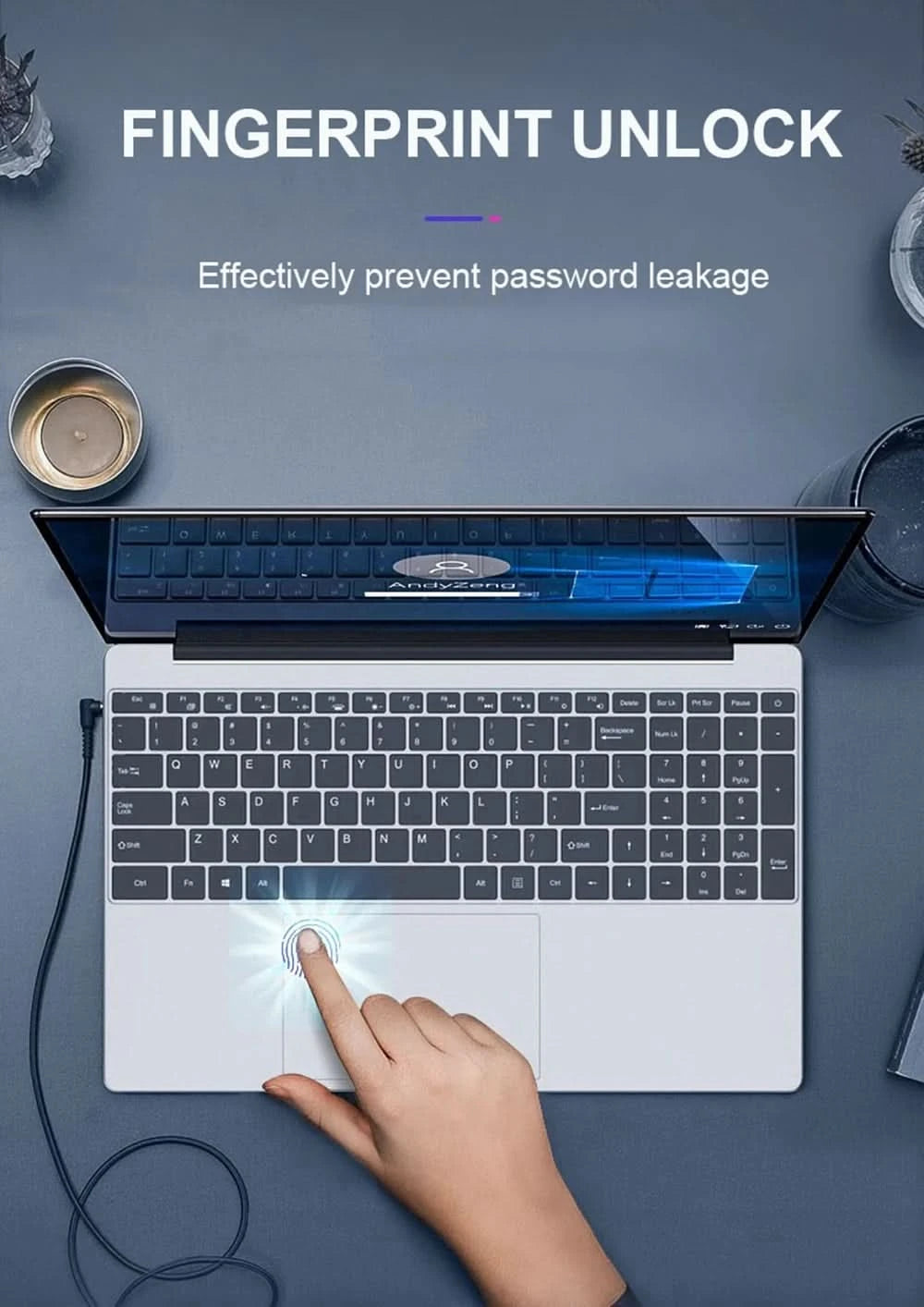 15.6 inch Portable i7 Laptop Fingerprint Unlock Notebook 16GB 1TB Windows 11 Gaming Laptops Computer Intel i7-8500Y Notebook PC