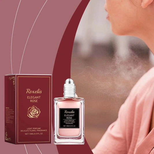 Roxelis 15ml Rose Perfume Roller Ball Pheromone Charming Floral Scent Lasting Fragrance Elegant Lady Romantic Dating Perfume - M & M Global