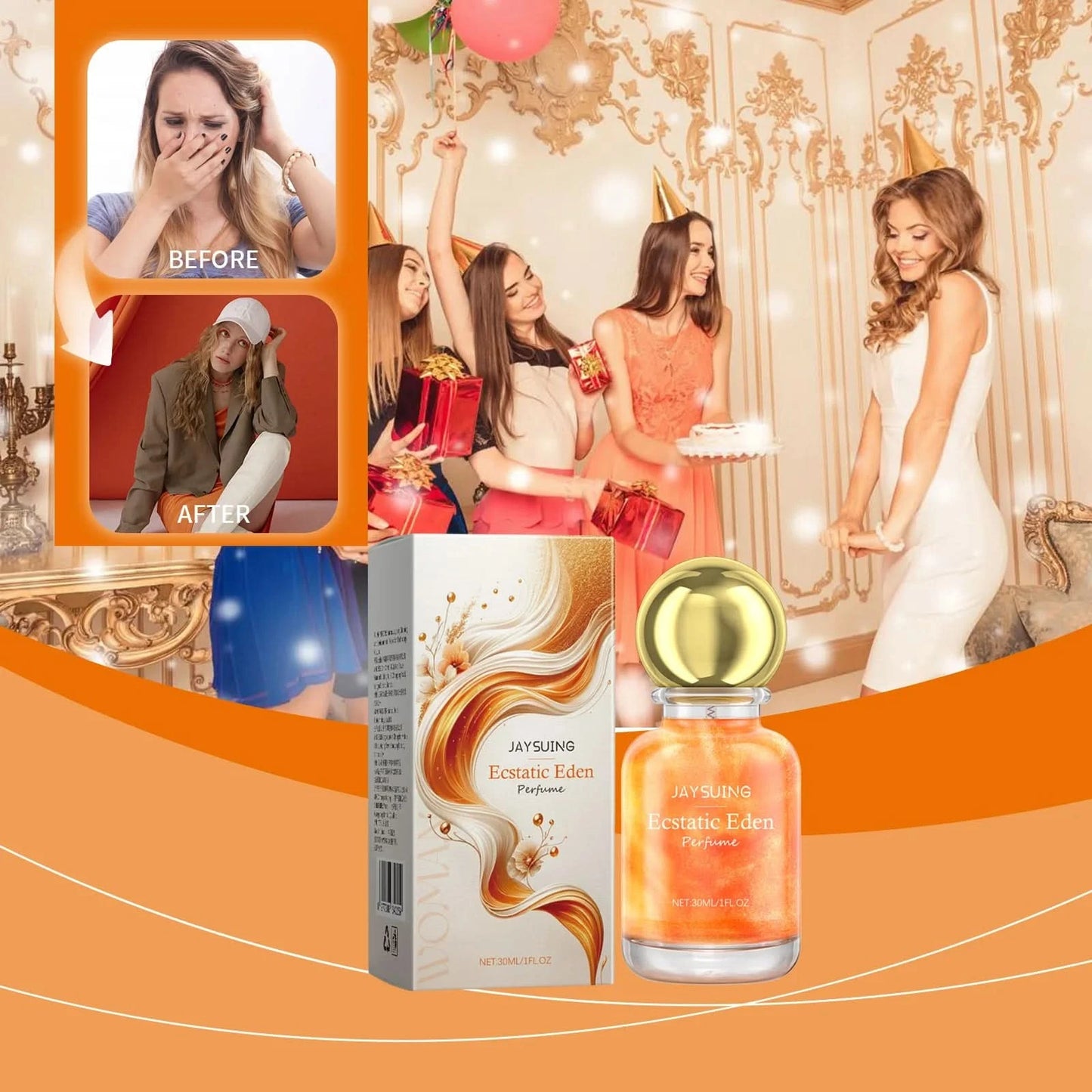 Jayswing Carnival Garden of Eden Perfume Perfume Leaves Fragrance Fresh Natural Charm Fragrance Water Date Atmosphere 30 ml - M & M Global