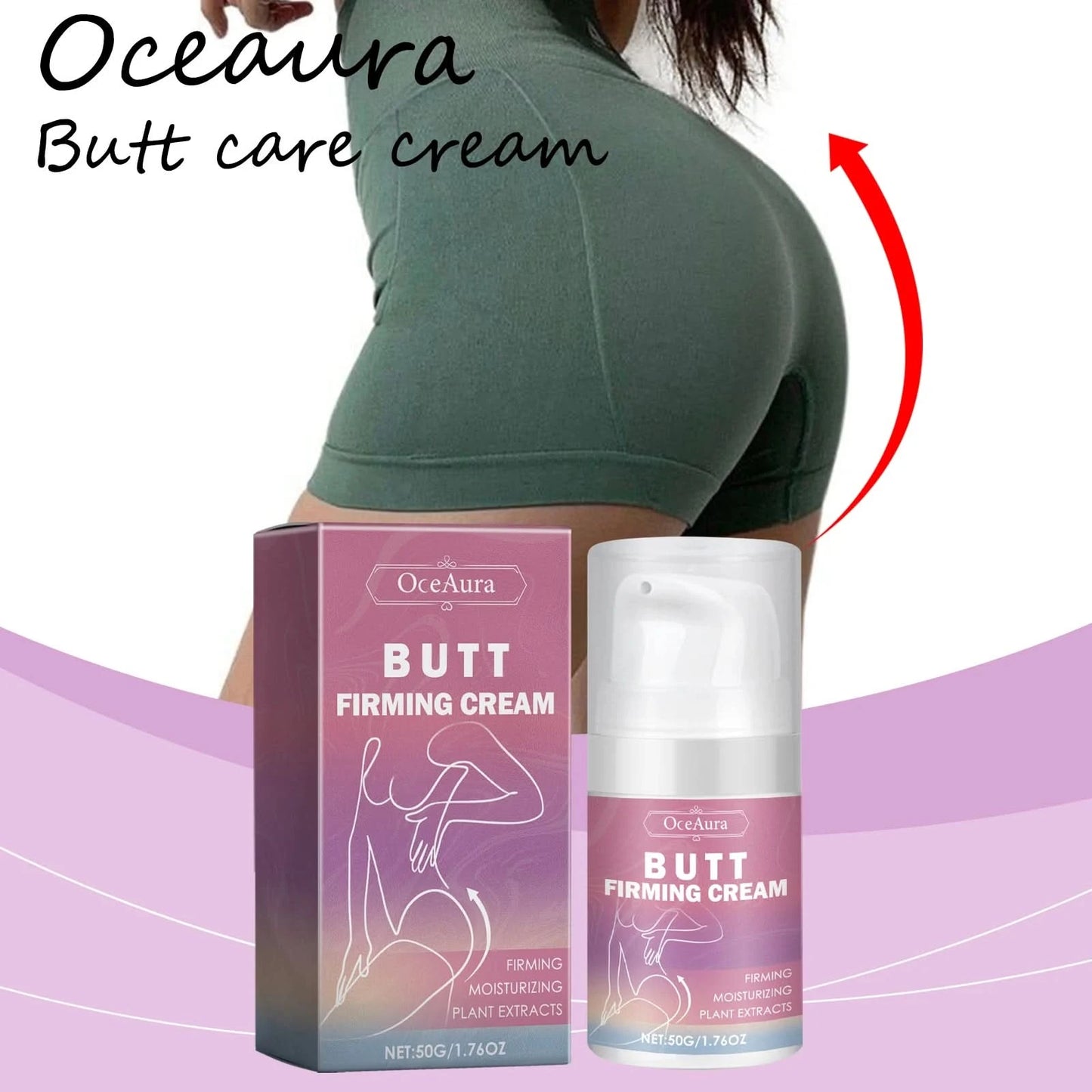 Oceaura Butt Care Cream Beauty Body Shaping Firming Skin Reduce Sagging Lifting Non-greasy Smoothing Butt Enhancement Cream - M & M Global