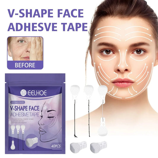 EELHOE V-shaped Lifting Face Patch for Facial Lifting Tightening Chin Reducing Fine Lines Shaping V-shaped Melon Seed Face Patch - M & M Global