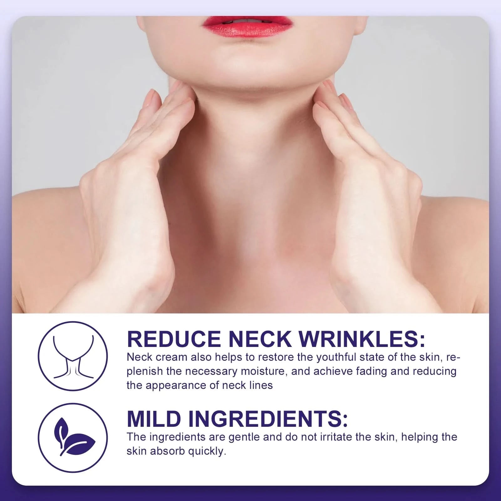 Hoygi Neck Care Cream Deeply Moisturizing Fade Fine Lines Brightening Skin Tone Remove Neck Wrinkles Firming Neck Cream - M & M Global
