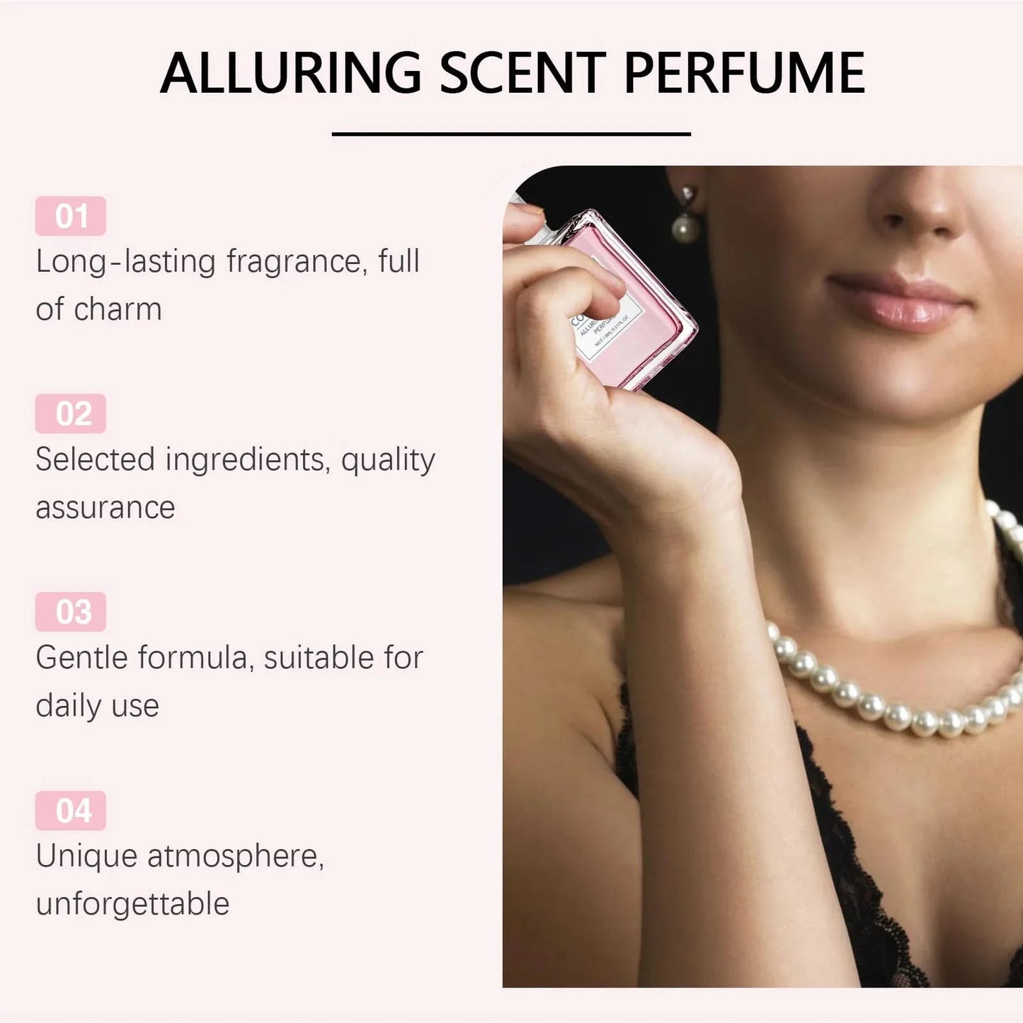 Roxelis 15ml Pink Rose Floral Scent Perfume Pheromones Roll-On Oil Deodorant Lasting Charming Romantic Attraction Perfume Roller - M & M Global