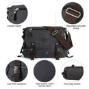 Messenger Bag for Men Retro Canvas Satchel Casual Briefcases Laptop Bag Fit 13Inch,Water Resistant Crossbody College Satchel Bag - M & M Global