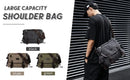 Messenger Bag for Men Retro Canvas Satchel Casual Briefcases Laptop Bag Fit 13Inch,Water Resistant Crossbody College Satchel Bag - M & M Global