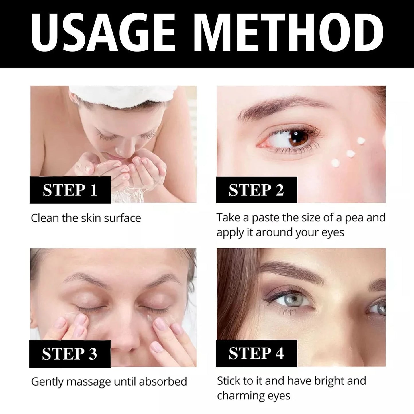 EELHOE Periocular Care Cream Instant Firm Delicate Eye Skin Reduces Under-Eye Bags Anti Aging Fine Lines Temporary Eye Tightener - M & M Global