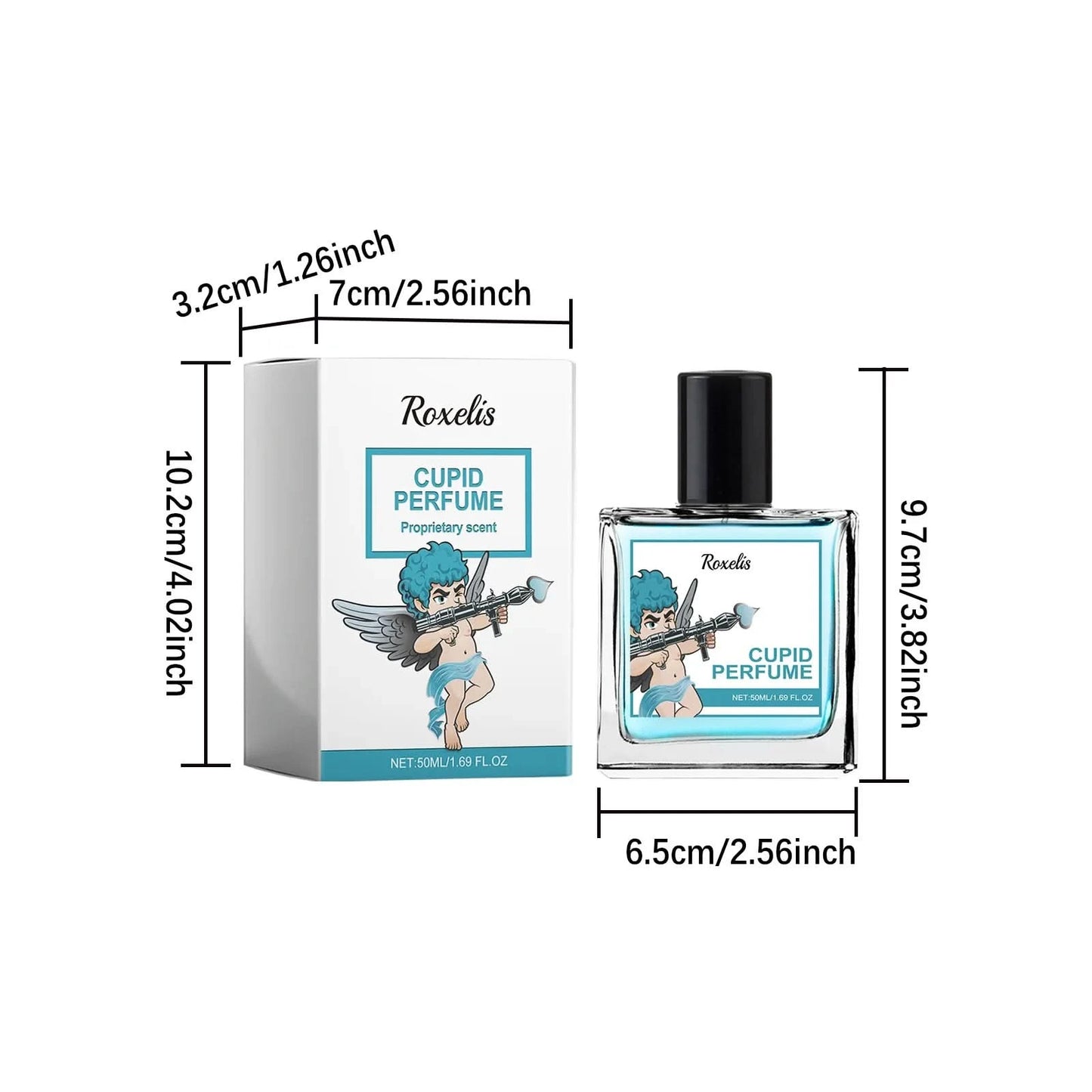 Roxelis 50ml Cologne Cupid Charm Perfume Natural Fragrance Flirting Long Lasting Pheromone Romantic Dating Atmosphere Perfume - M & M Global