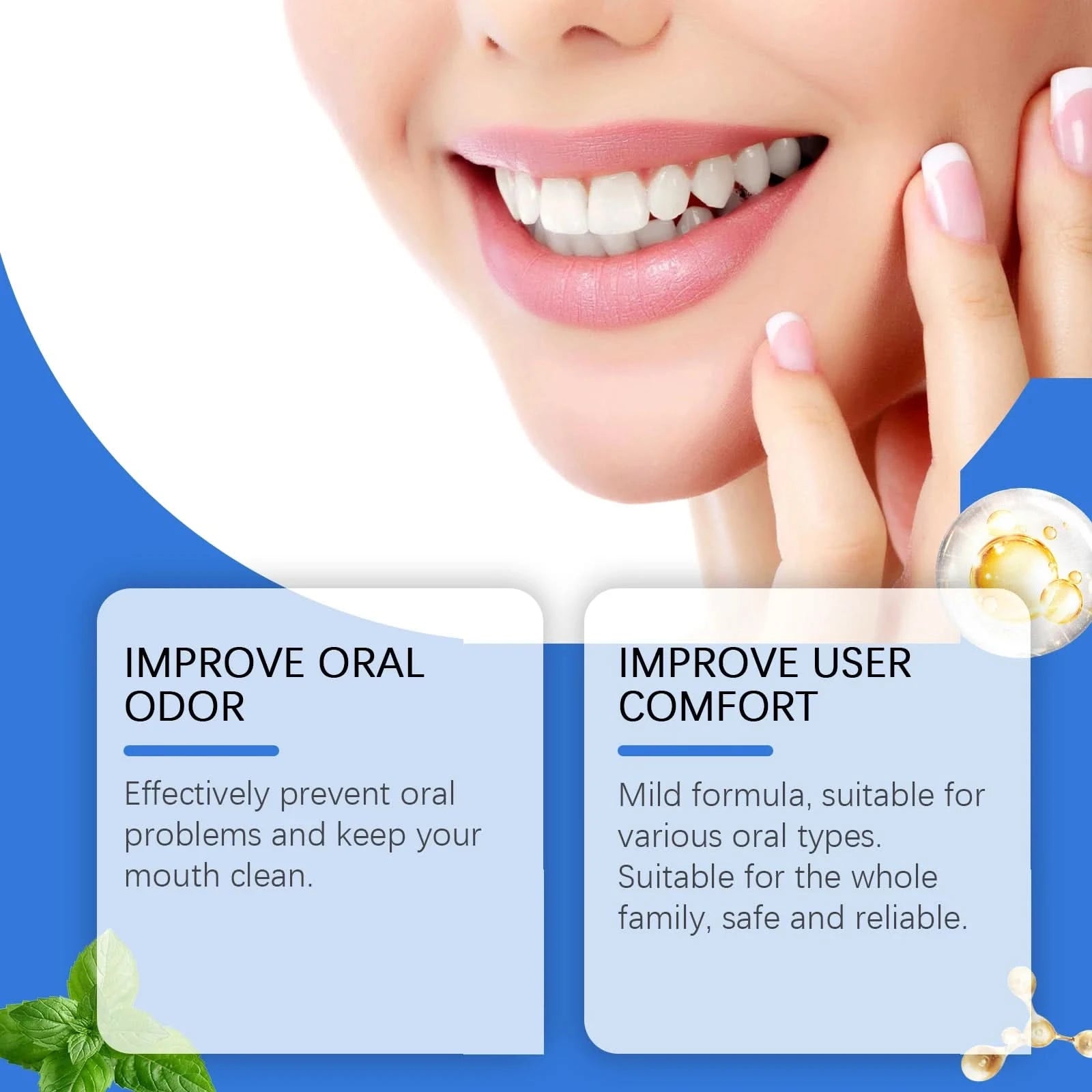 Oralhoe Beauty Teeth Mouthwash Daily Oral Care Remove Food Residues Remove Bad Breaths Prevent Decay Dental Care Mouthwash - M & M Global