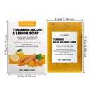 Oceaura Turmeric Lemon Soap Bar for Cleaning Face Body Gentle Cleaning Pores Brightening Skin Tone Smoothing Skin Cleaning Soap - M & M Global